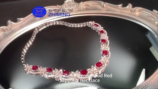 Κολιέ από Κόκκινο Ζαφείρι με Αίμα Περιστέρι στο εργαστήριο Gemstone Jewelry