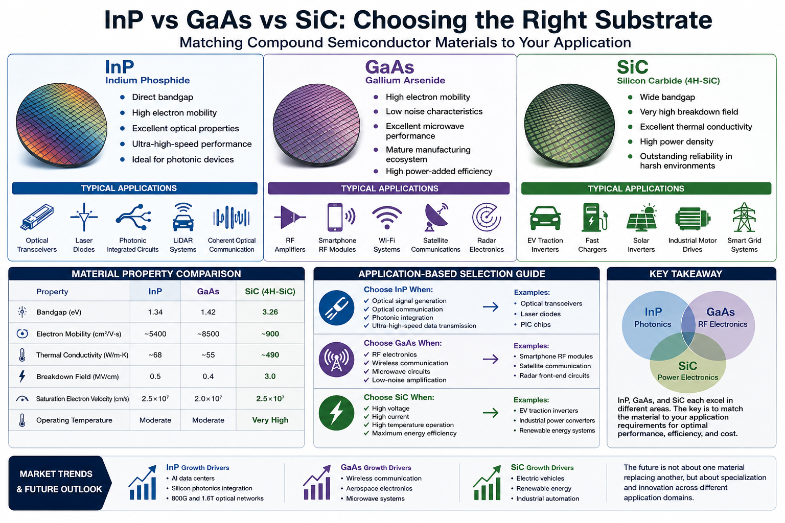 Τελευταία εταιρικά blogs για InP vs GaAs vs SiC: Πώς να επιλέξετε το σωστό υποστρώμα ημιαγωγών;