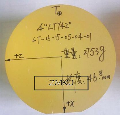 Αγορά Y- γκοφρέτες 4 ίντσα Dia 42°LiTaO3 LiNbO3 100 χιλ. με το πάχος 46mm ηλεκτρονική κατασκευή